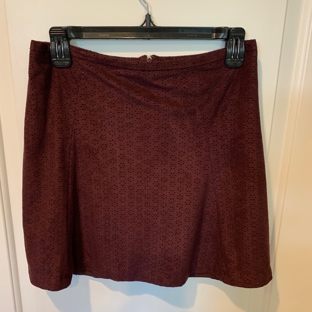 Express Burgundy Skirt